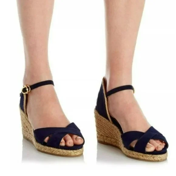 Stuart Weitzman Mirela Espadrille Wedge Sandals 8W - Picture 8 of 10